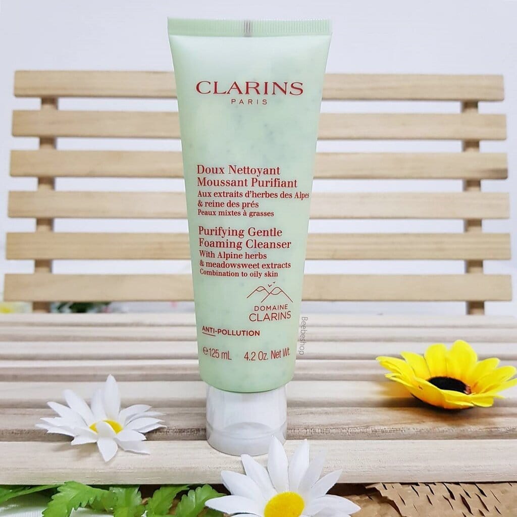 Clarins Gentle Foaming Cleanser with Alpine Herbs غسول جنتل فومينج المنقي للبشرة الذهنية من كلارنس - الصورة 1