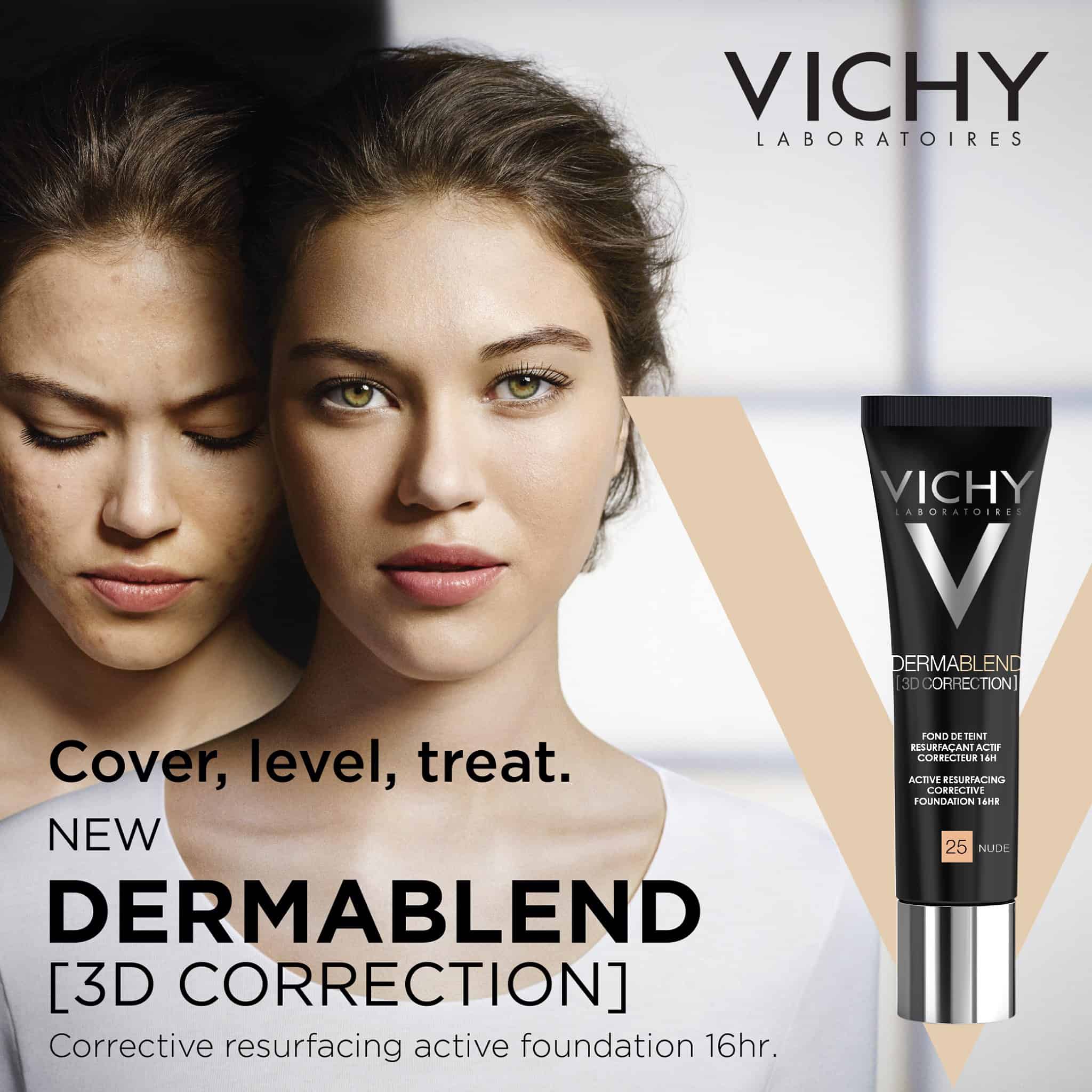 Vichy Dermablend 3D Correction Oil-free Foundation-2 كريم أساس ديرمابلند تصحيح ثلاثي الأبعاد من فيشي - الصورة 1