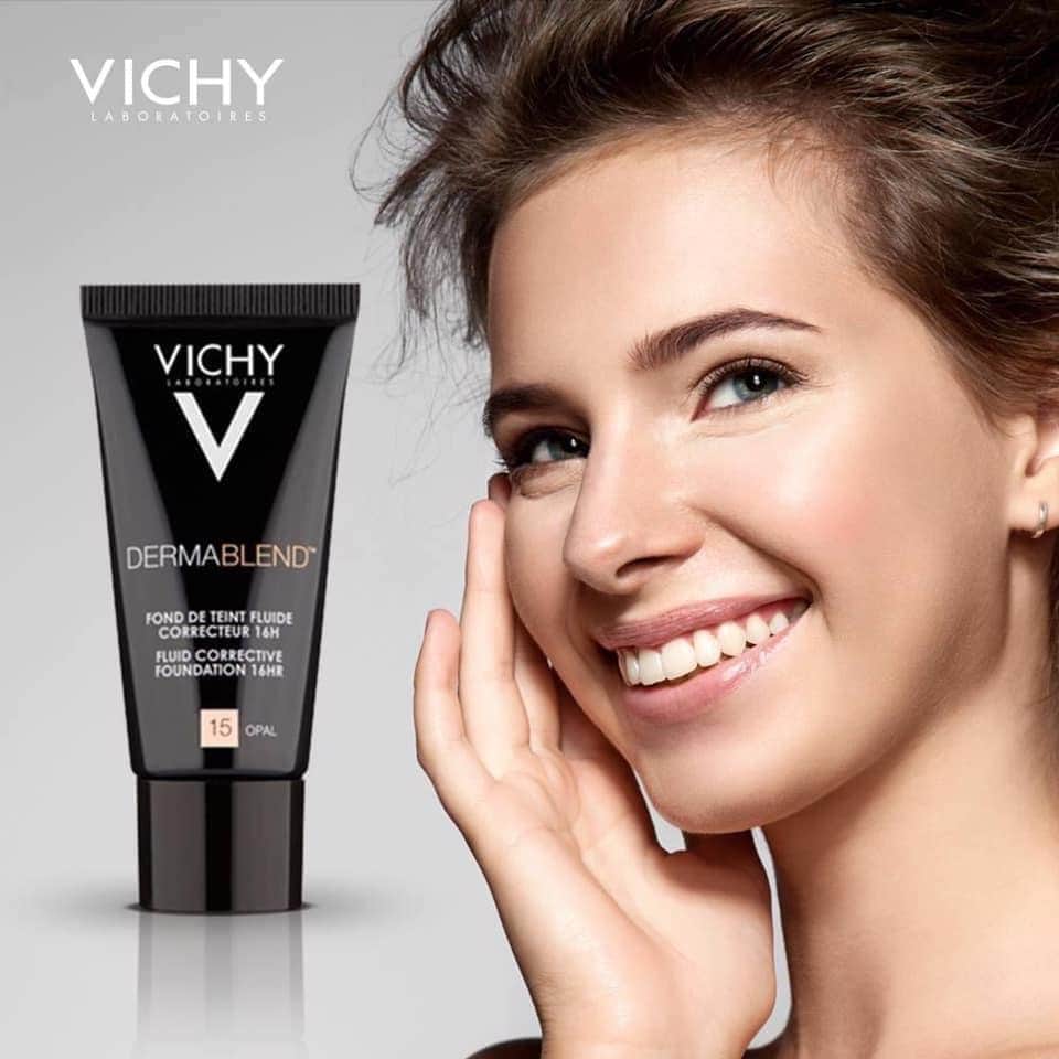 Vichy Dermablend Fluid Corrective Foundation Opal كريم أساس ديرمابلند مصحح سائل من فيشي - الصورة 1