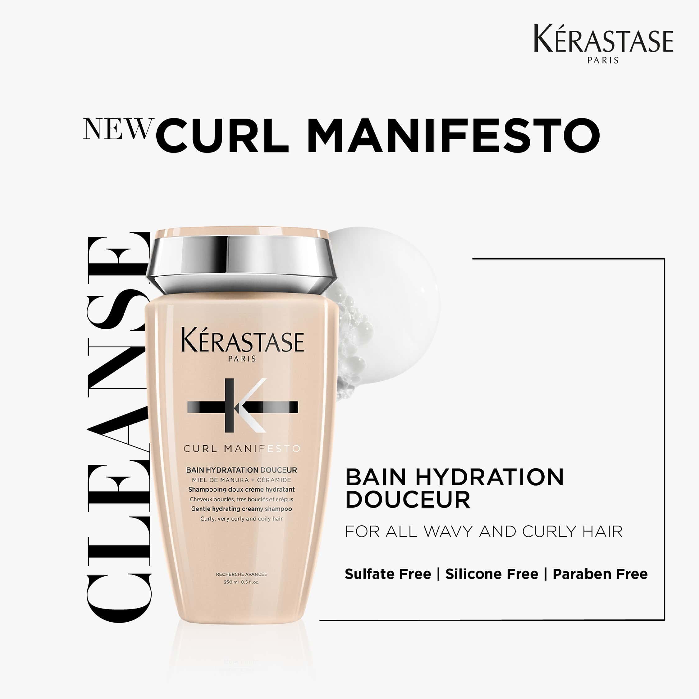 Kérastase Curl Manifesto Bain Hydratation Douceur Shampoo شامبو كيرل مانيفستو لترطيب الشعر المجعد بعمق من كيراستاس - الصورة 1
