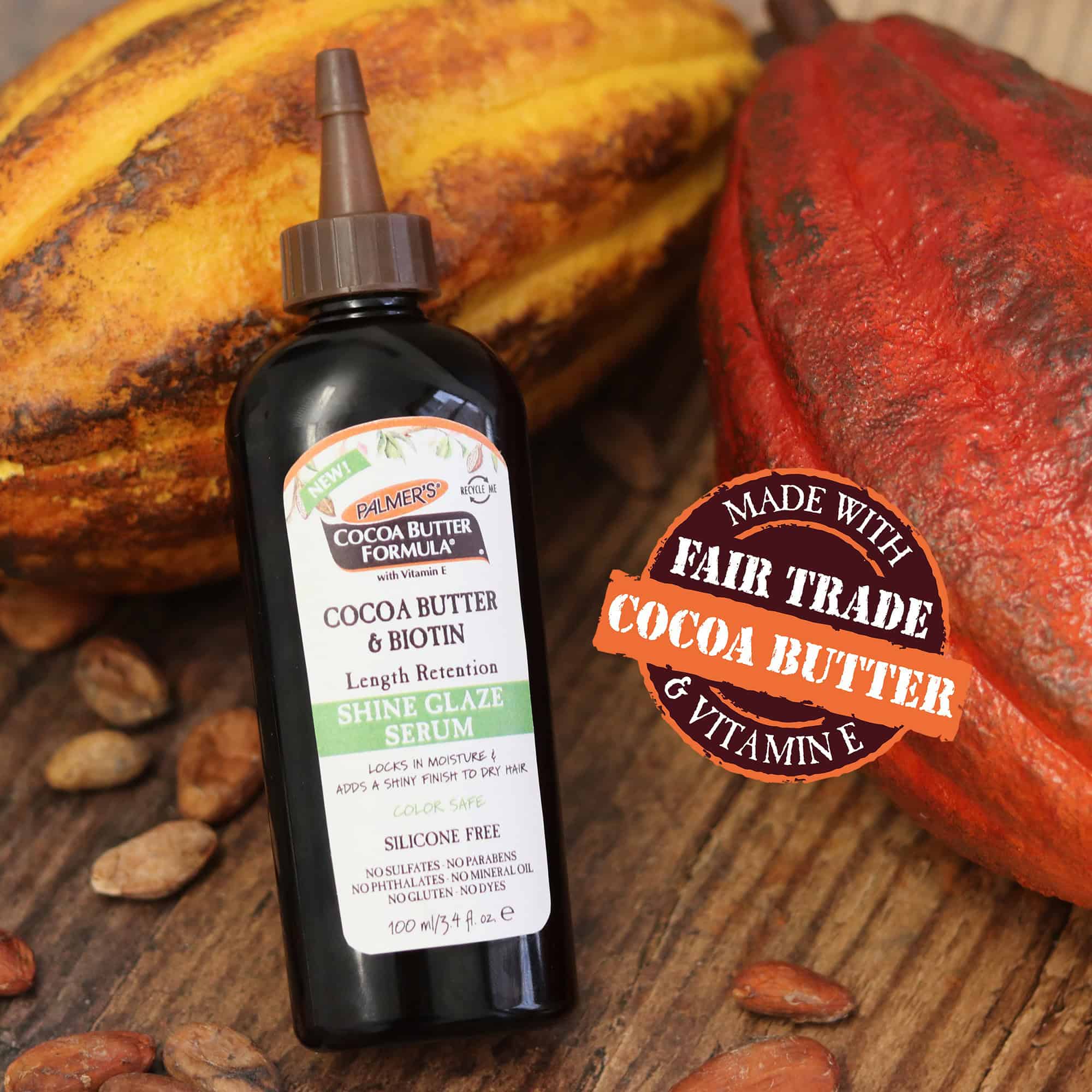 Palmer's Cocoa Butter & Biotin Length Retention Shine Glaze Serum سيروم لمعان الشعر بزبدة الكاكاو من بالمرز - الصورة 1