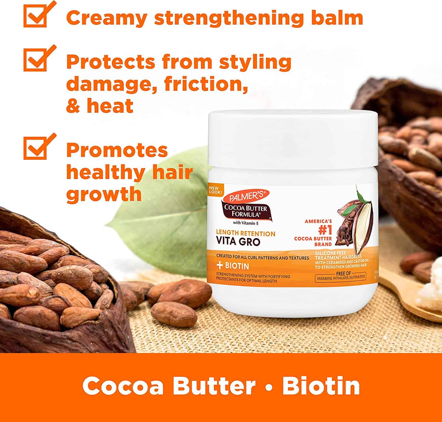 ⁦كريم الترطيب لينث ريتينشن فيتا جرو بزبدة الكاكاو والبيوتين من بالمرز⁩ - الصورة ⁦1⁩