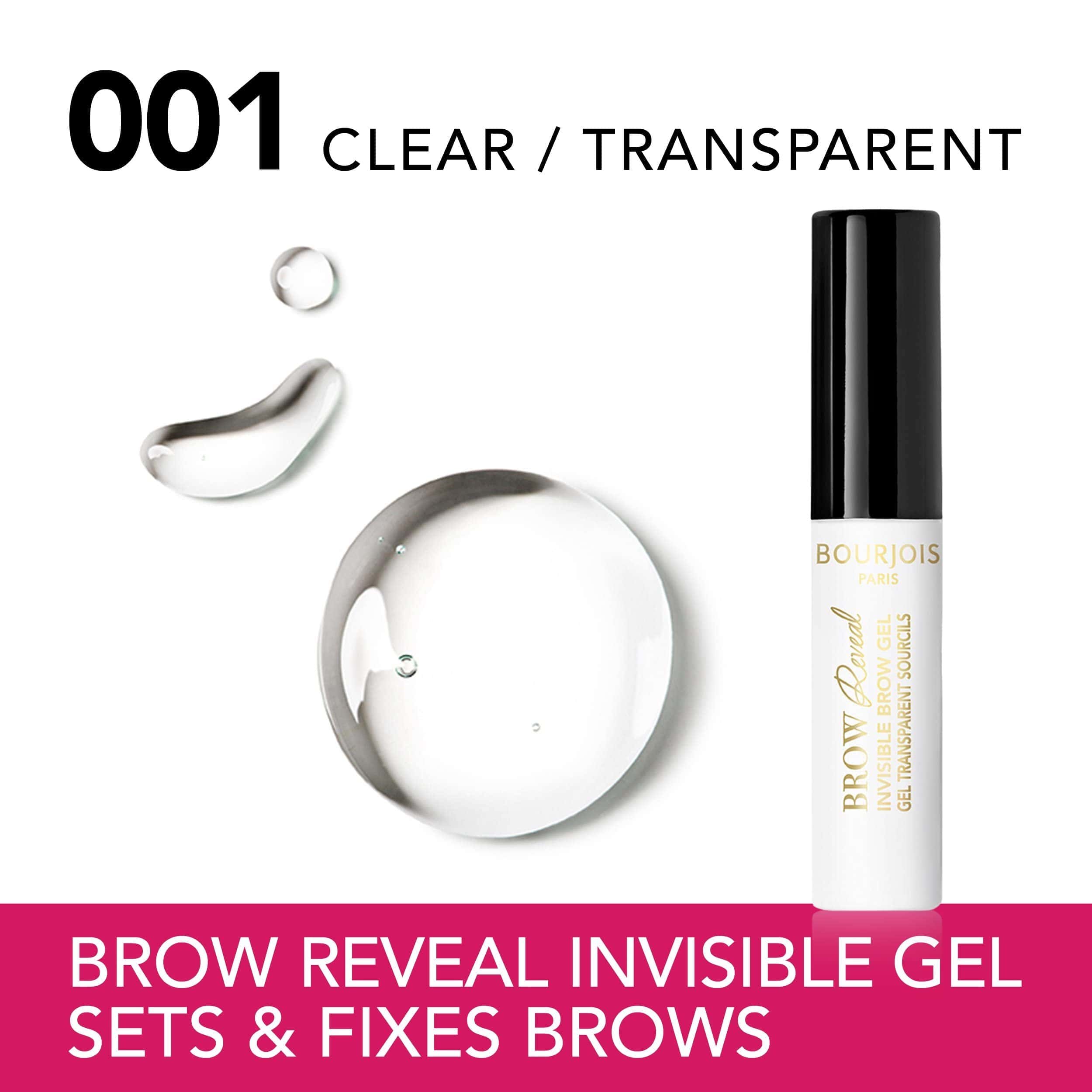 Bourjois Brow Reveal Invisible Brow Gel 001 جل الحواجب ريفيل انفيزيبل شفاف من بورجوا - الصورة 1