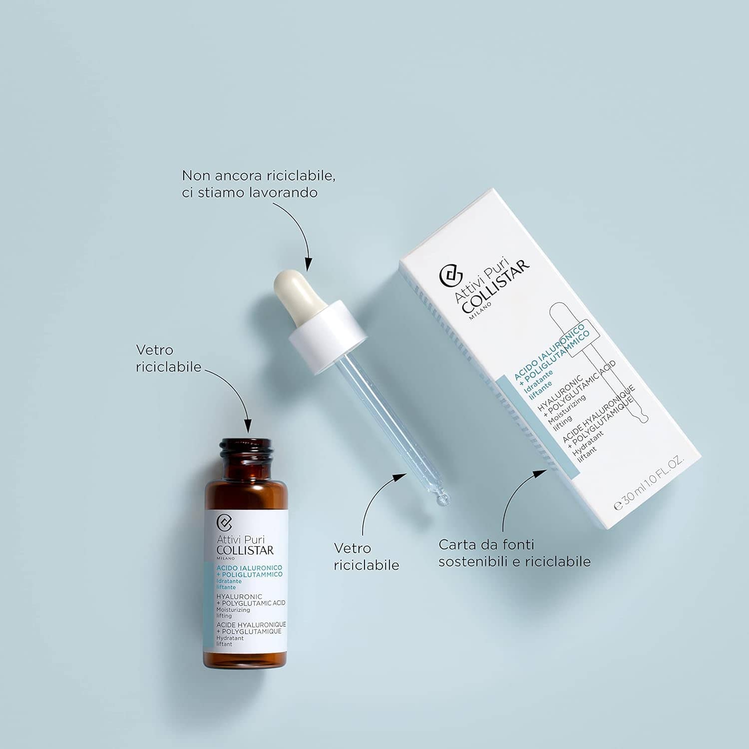 Collistar Hyaluronic Polyglutamic Acid Serum سيروم حمض هيالورونيك + حمض بوليغلوتاميك من كوليستار - الصورة 1