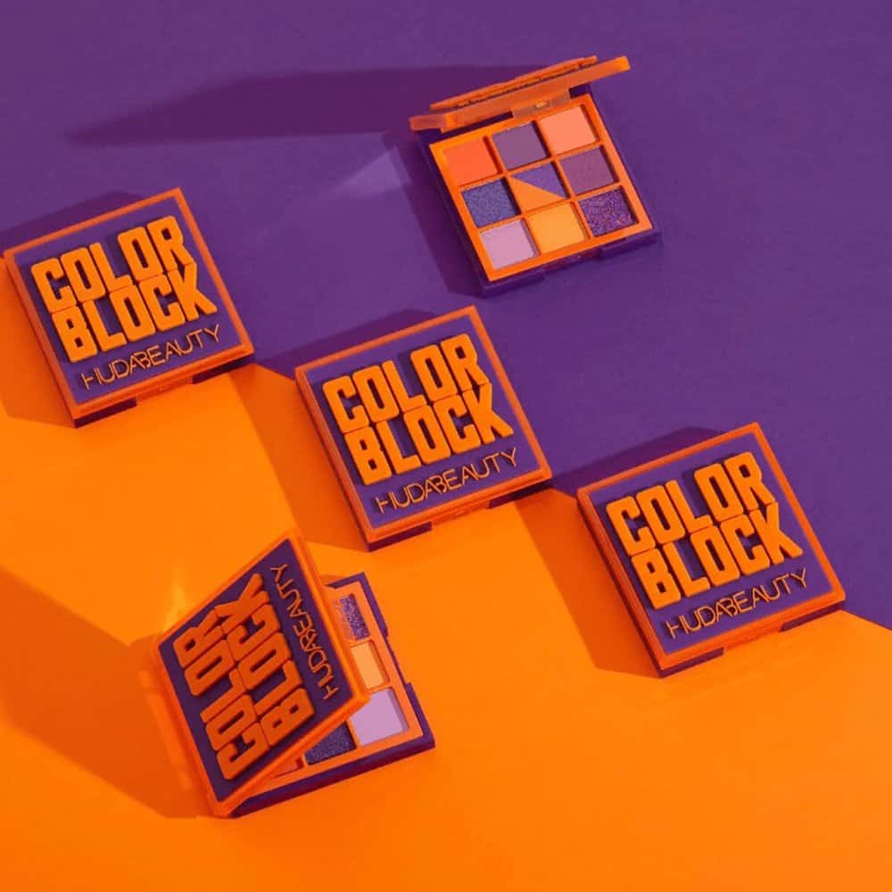 ⁦باليت كولر بلوك اوبسيشن (ارجواني وبرتقالي) من هدى بيوتي⁩ - الصورة ⁦1⁩