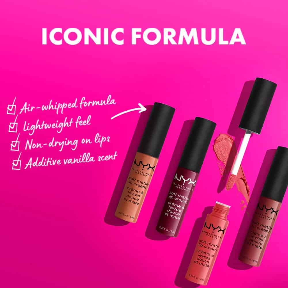 NYX Soft Matte Lip Cream (1) احمر شفاة سائل سوفت مات من نيكس - الصورة 1