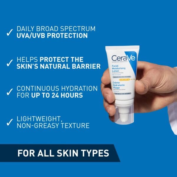 ⁦لوشن ترطيب الوجه النهاري بعامل حماية 30 spf من سيرافي⁩ - الصورة ⁦1⁩