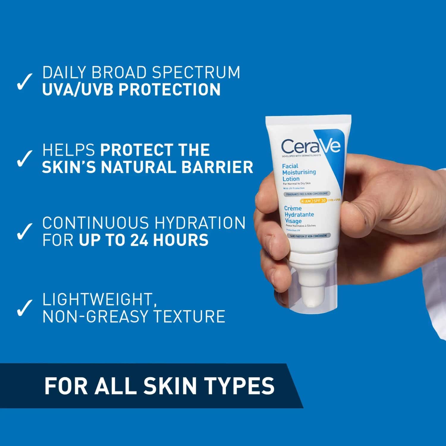 CeraVe Facial Moisturising Lotion AM SPF25 لوشن ترطيب الوجه النهاري بعامل حماية 30 spf من سيرافي - الصورة 1