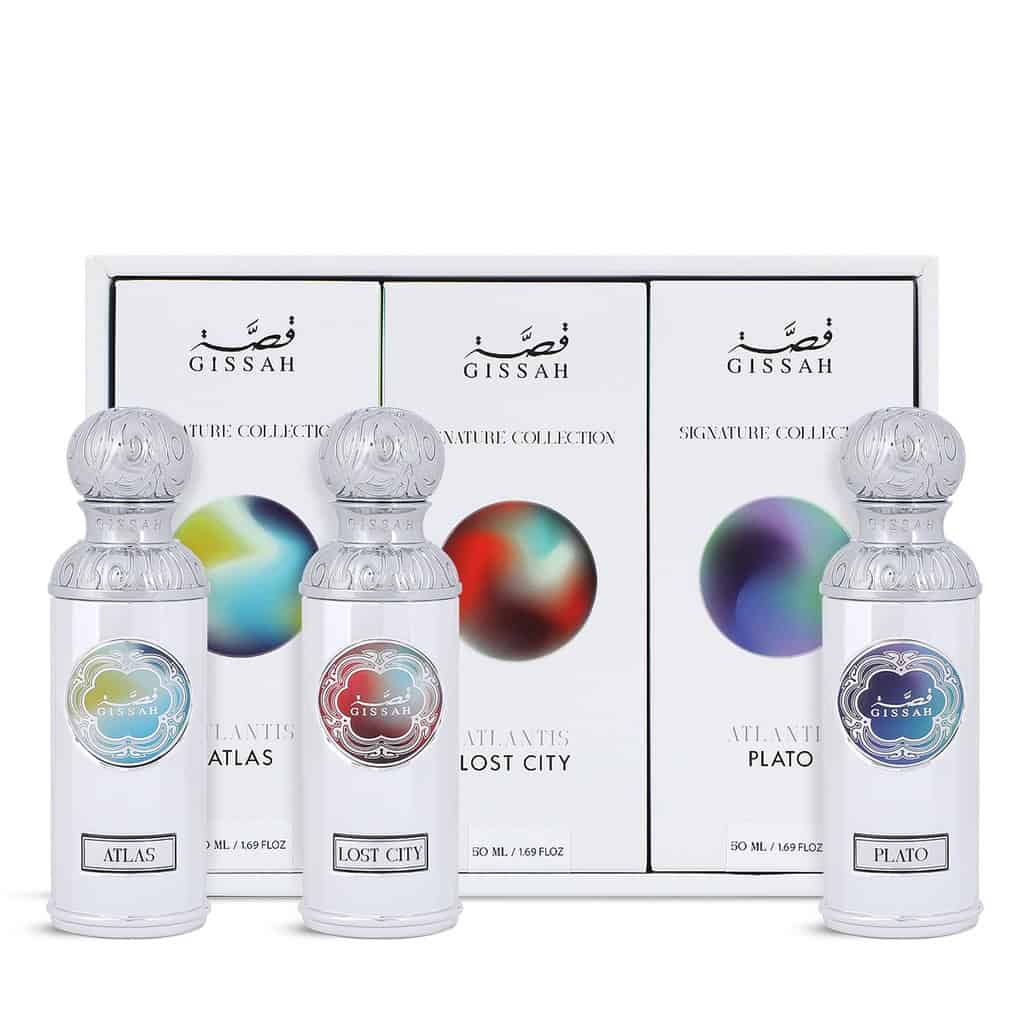 Gissah - Atlantis Gift Set 3x50ml EDP مجموعة عطور اطلانتس من قصة - الصورة 1