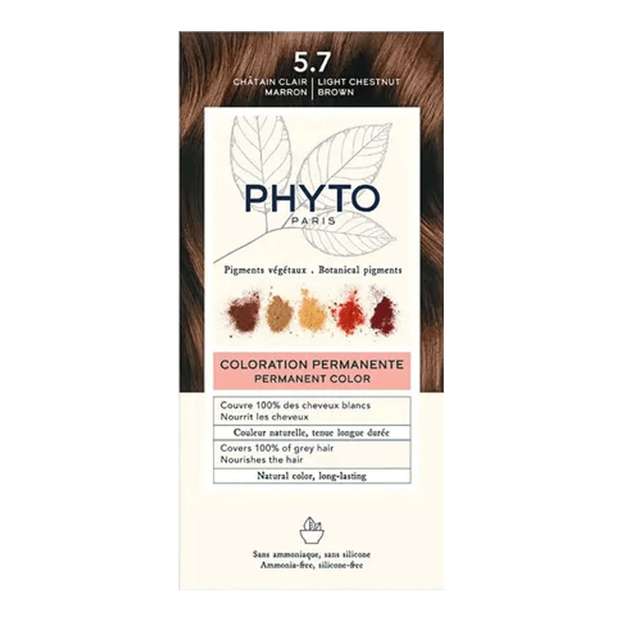 Phyto PhytoColor 5.7 Light Chestnut Brown صبغة الشعر فيتو كولور 5.7 بني كستنائي فاتح - الصورة 1