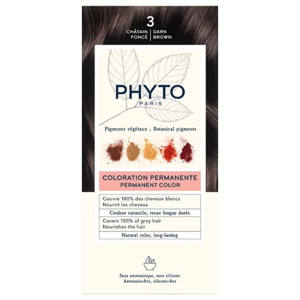 Phyto Phytocolor 3 Dark Chestnut صبغة الشعر فيتو كولور 3 كستنائي داكن - الصورة 1